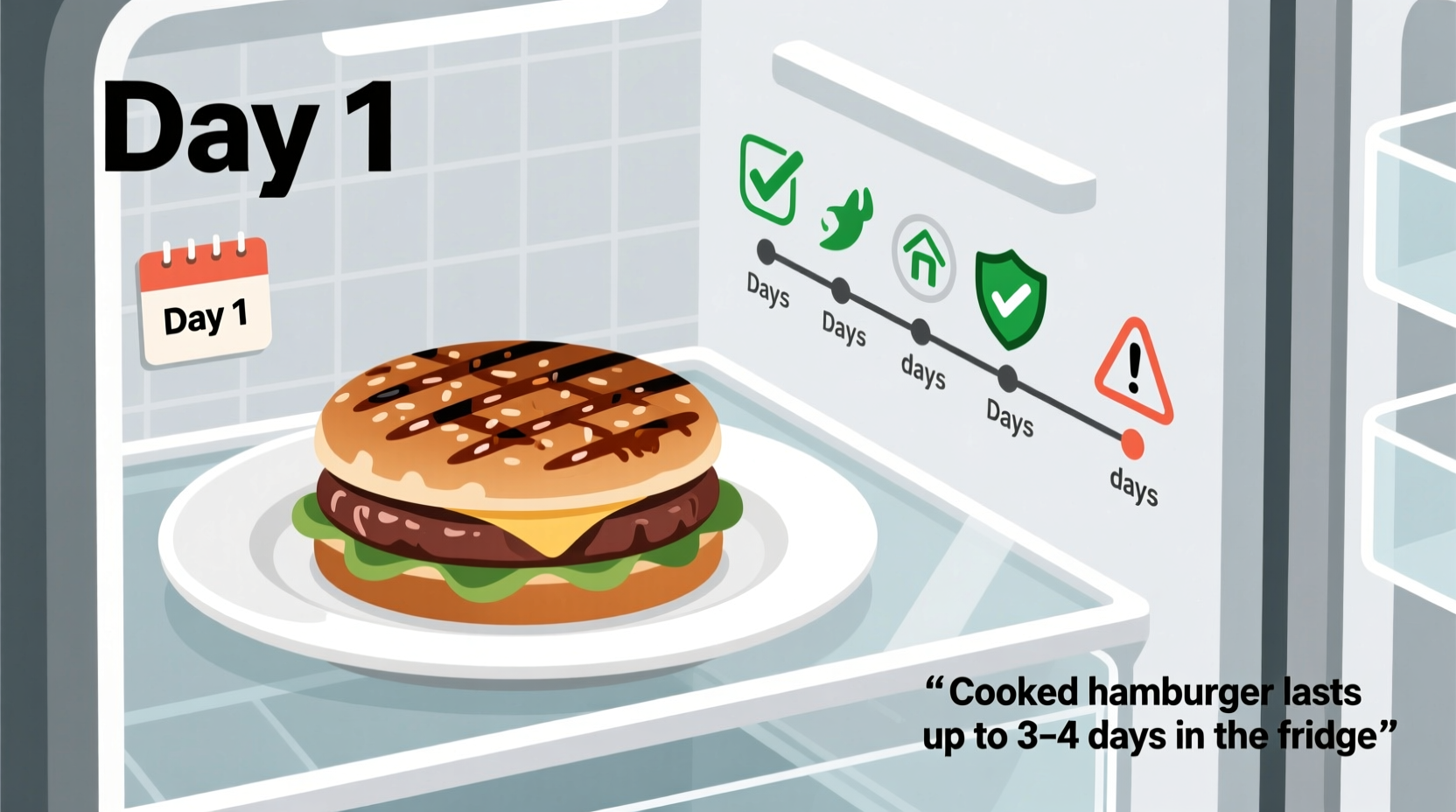 how long does cooked hamburger last in fridge