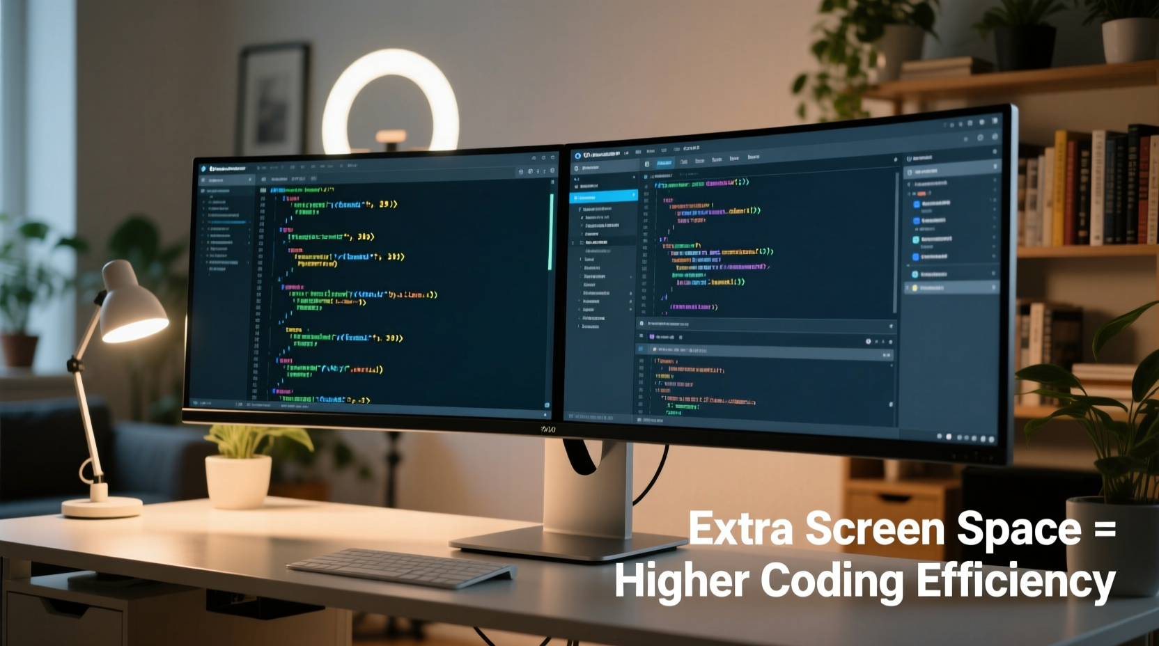 ultrawide monitor for coding does extra screen space boost efficiency