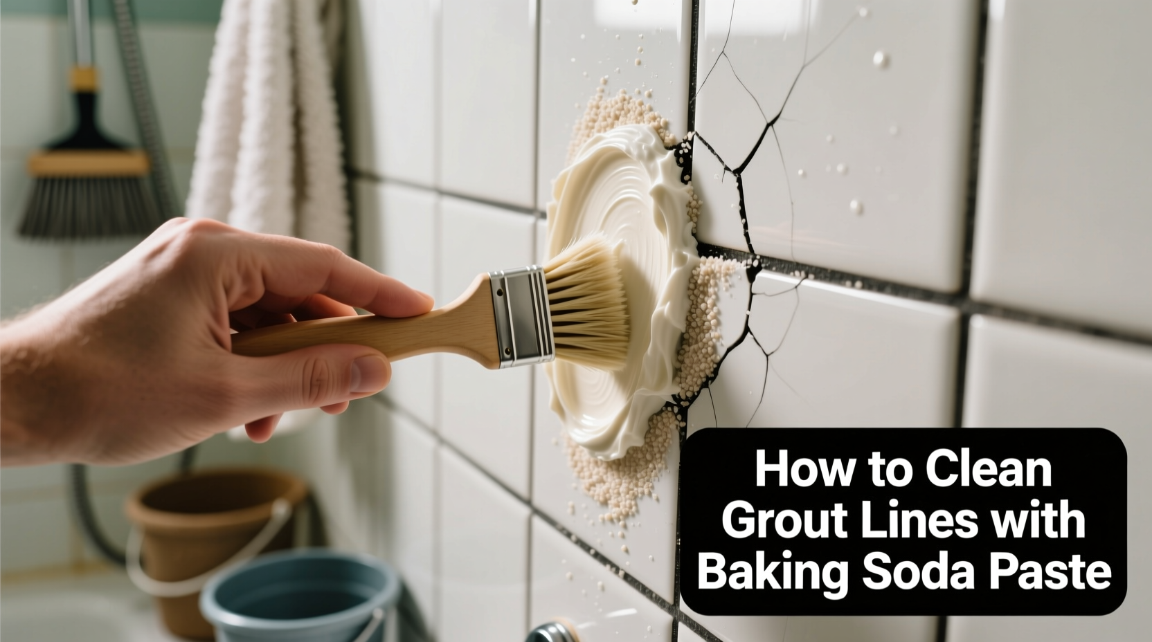 how to clean grout lines in showers with baking soda paste