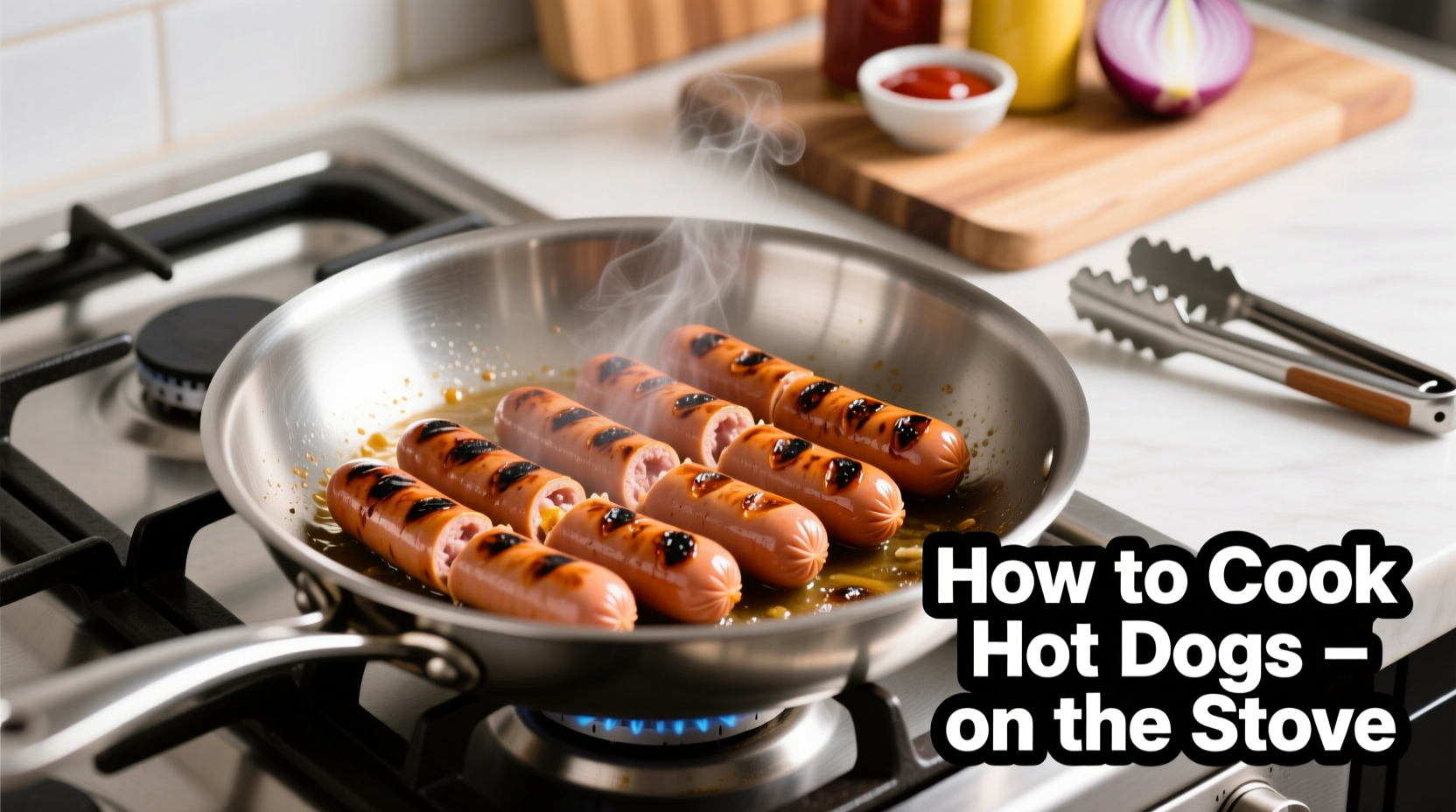 how to cook hot dogs on the stove