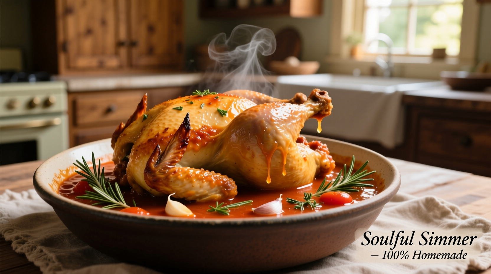 Perfect chicken simmering in rich tomato sauce