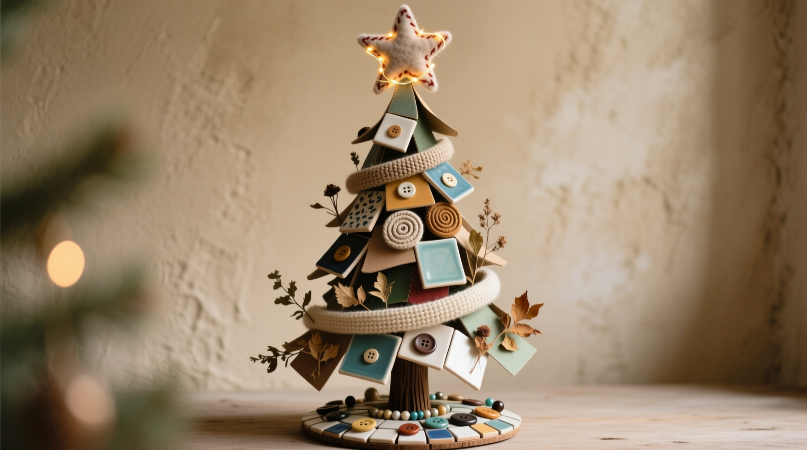 how to design a non traditional christmas tree using only handmade decor