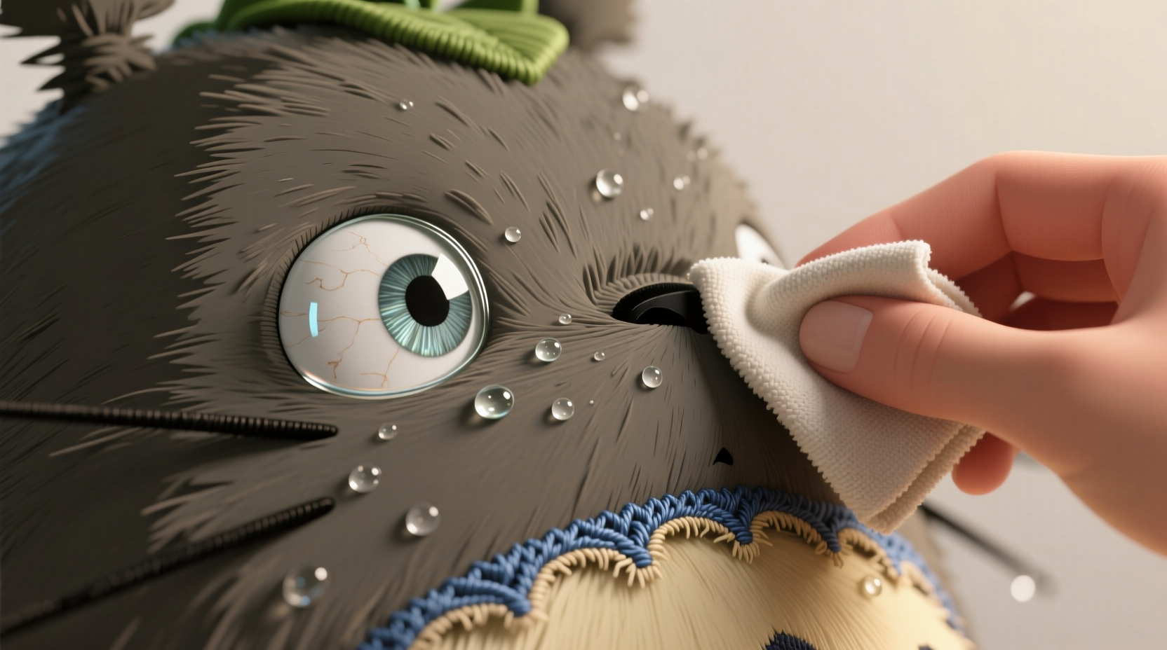 clean totoro keychain safely