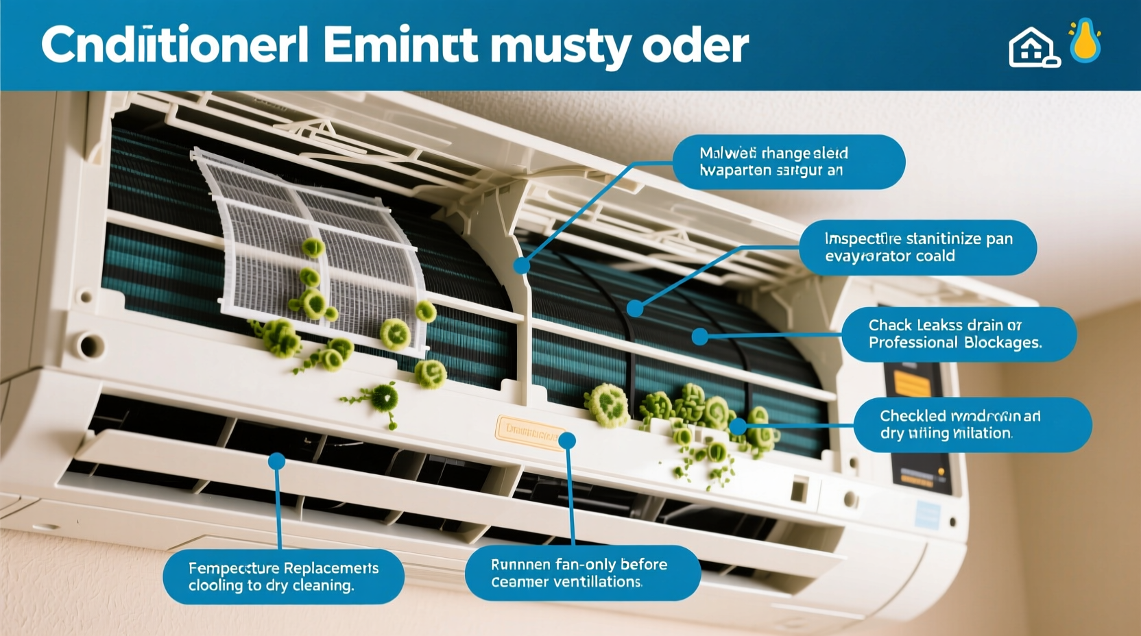 why does my ac smell musty when first turned on