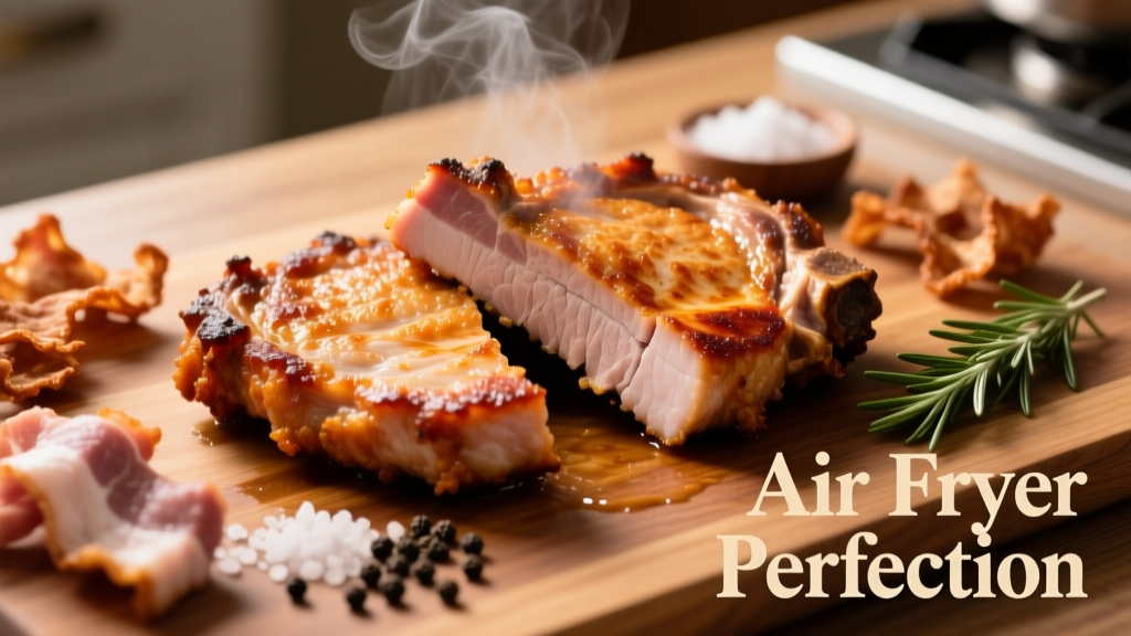 Air Fry Pork Chops with Pork Rinds: Crispy & Juicy