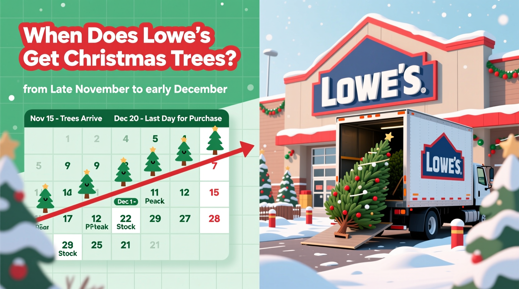 when does lowes get christmas trees