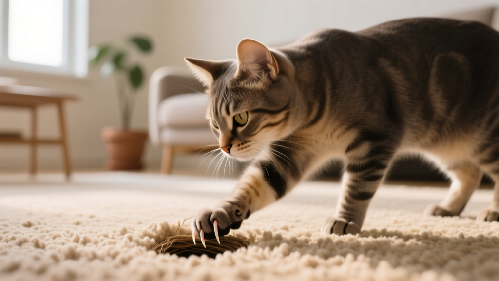 Cat Paw Digging at Carpet: Nesting or Marking?