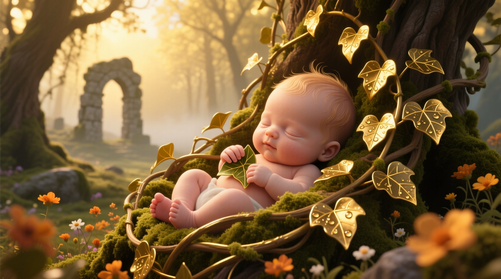 gold baby ivy