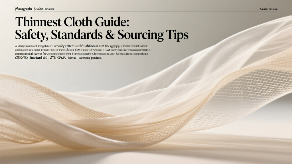 Thinnest Cloth Guide: Safety, Standards & Sourcing Tips