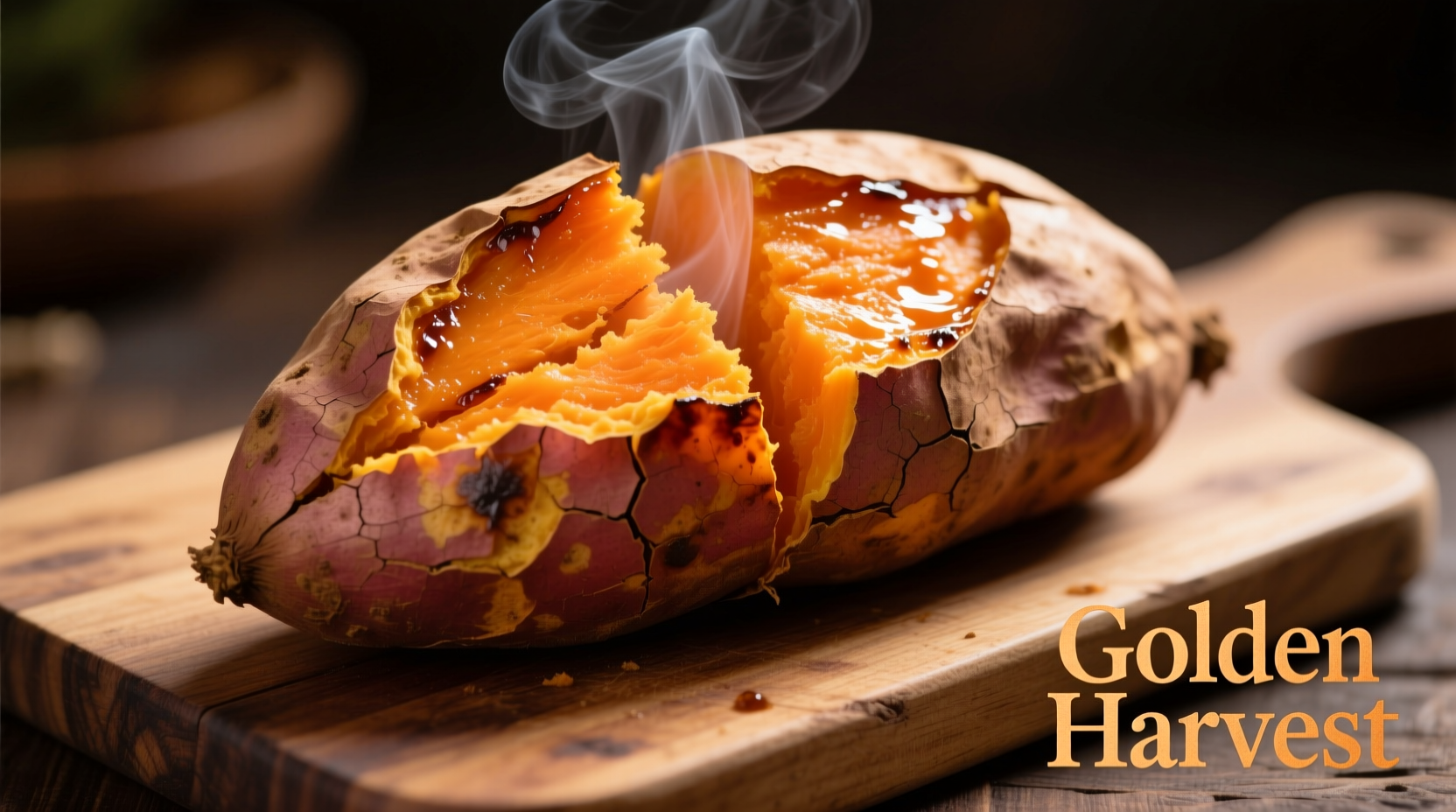 Perfectly baked sweet potatoes with golden skin