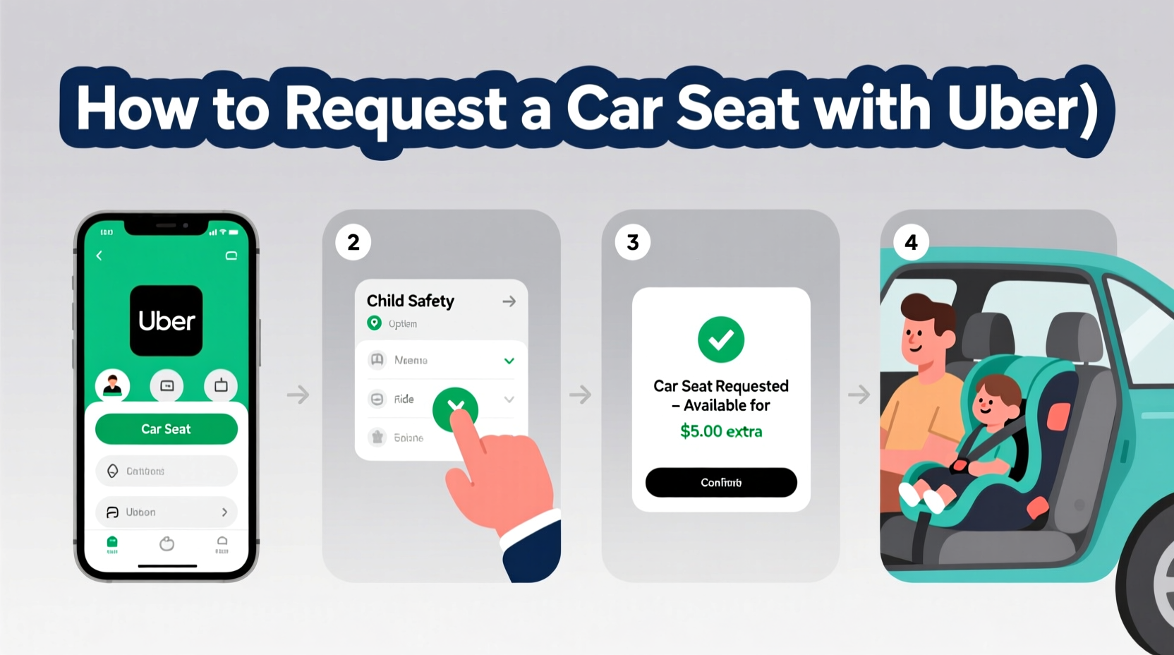 how to request car seat with uber