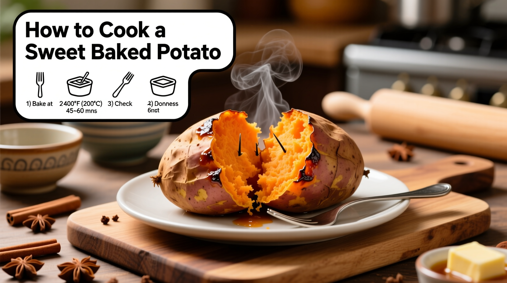 how to cook a sweet baked potato
