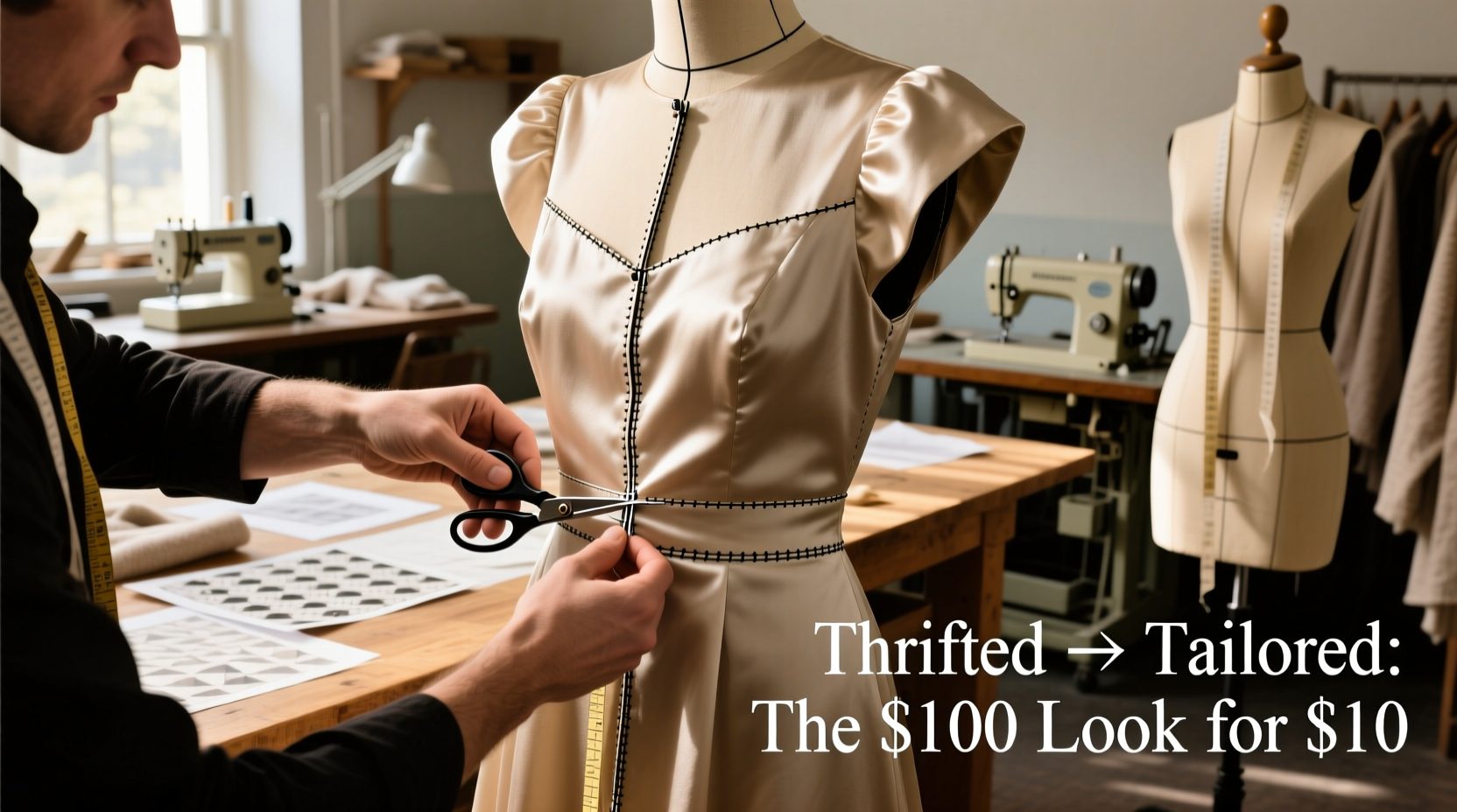 how to make your thrifted clothes look expensive with tailoring tricks
