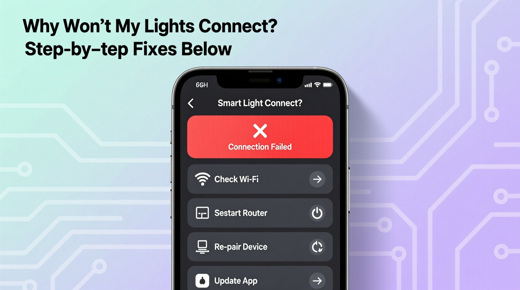 why is my smart christmas light app not connecting and how to troubleshoot