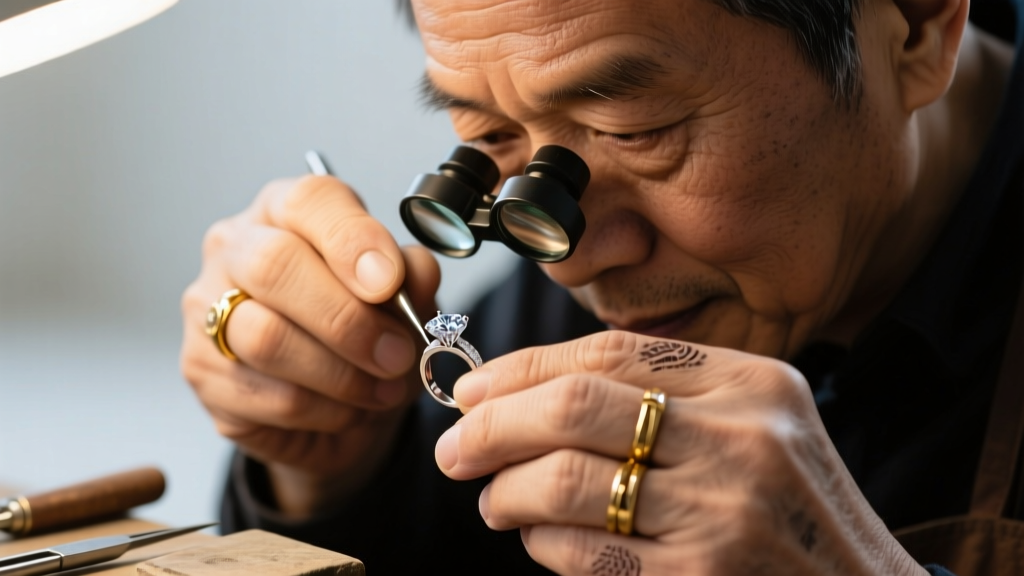 Close-up of a jeweler