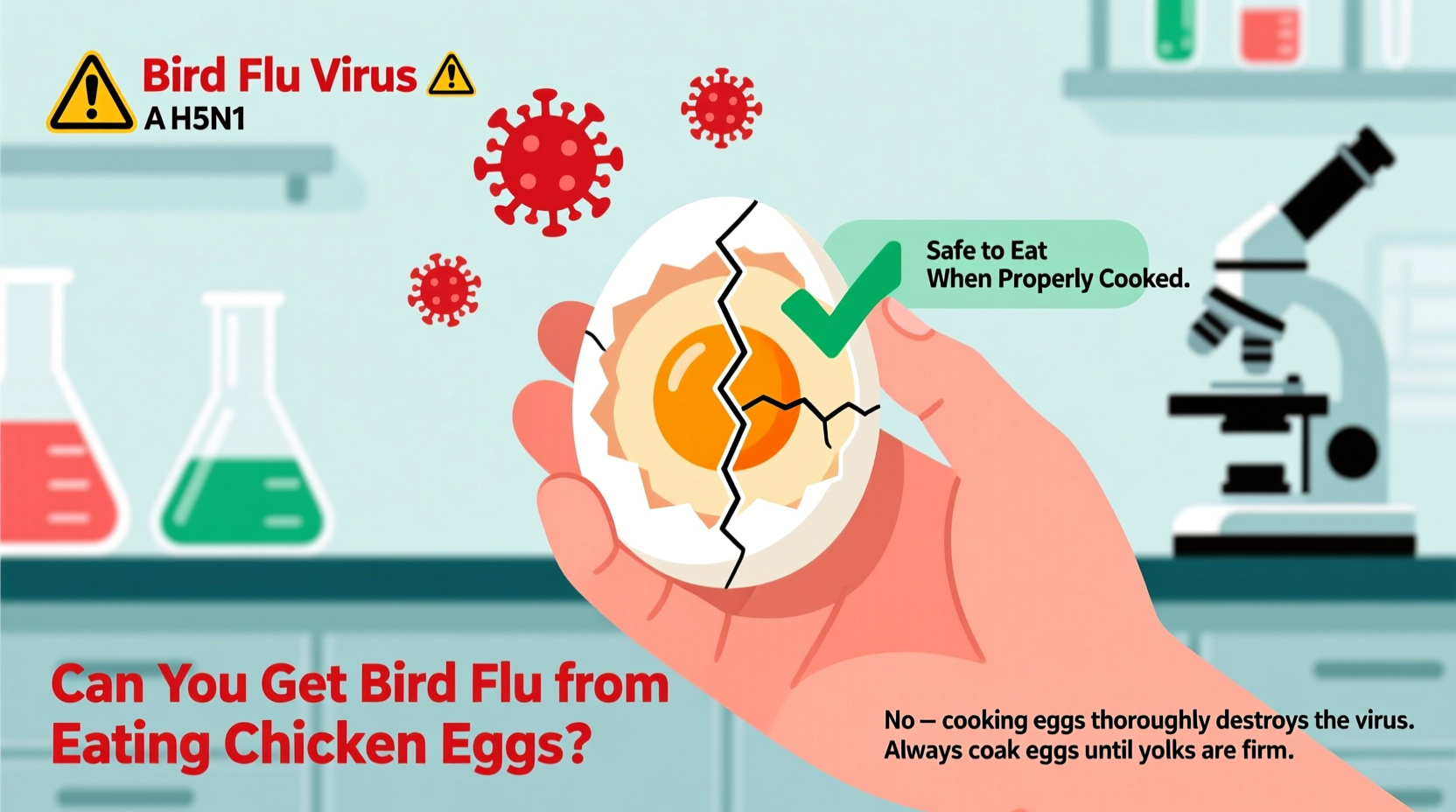 can you get bird flu from eating chicken eggs