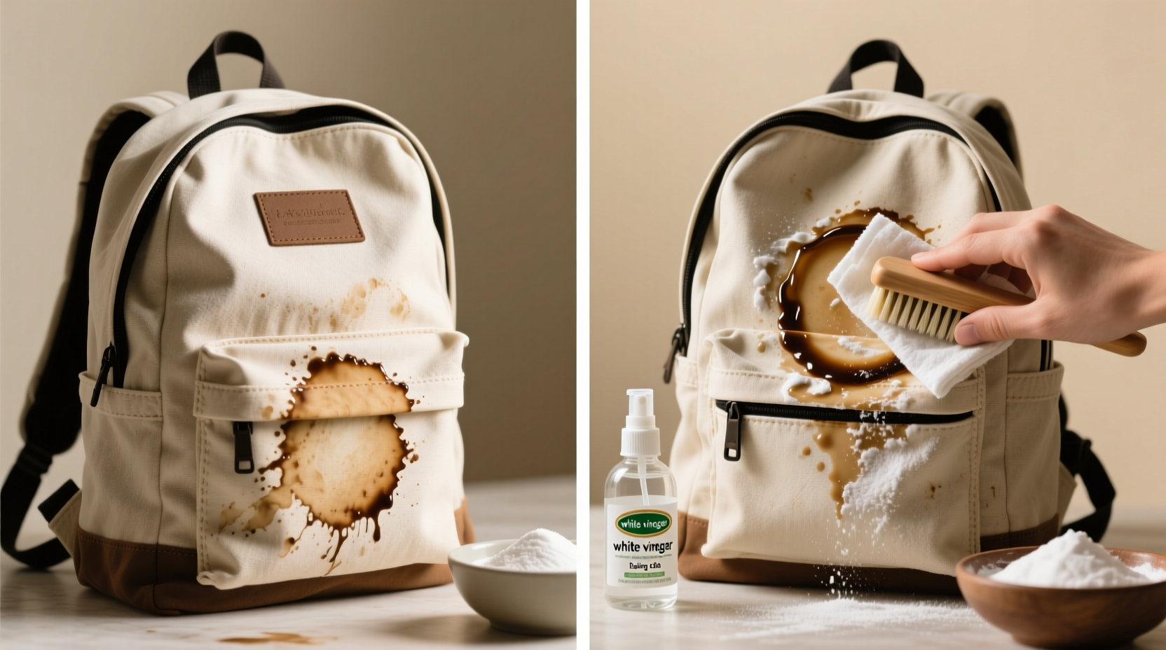 coffee ring stain removal for canvas backpacks