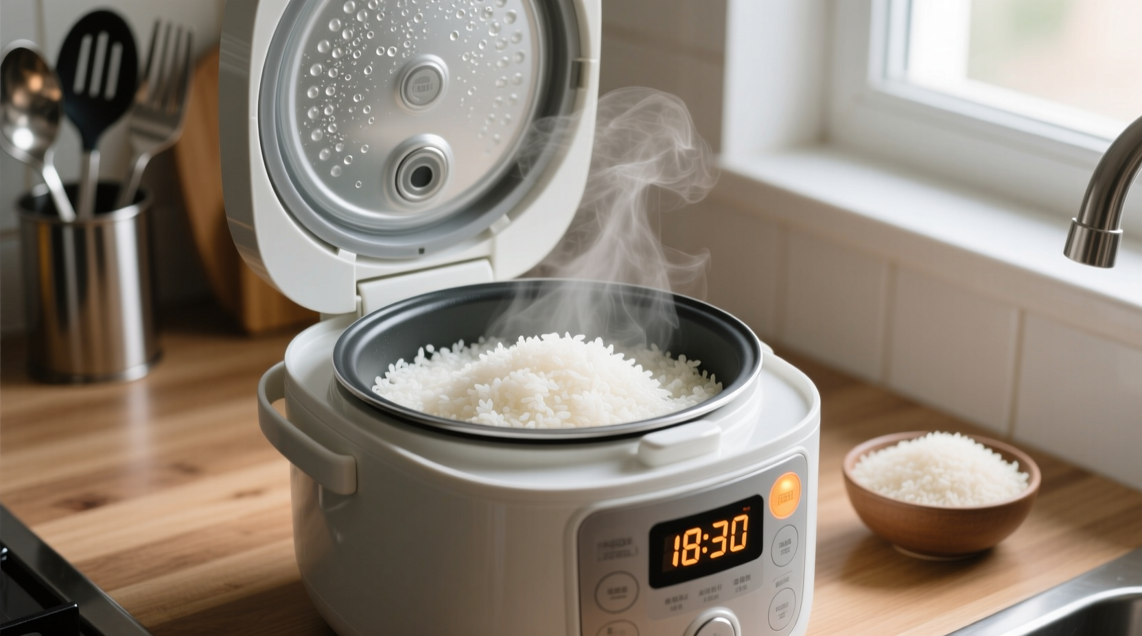 how long does a rice cooker take to cook rice