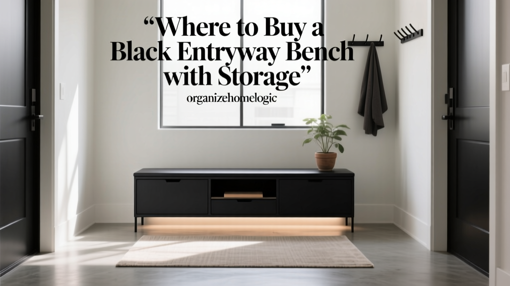 Where to Buy a Black Entryway Bench with Storage