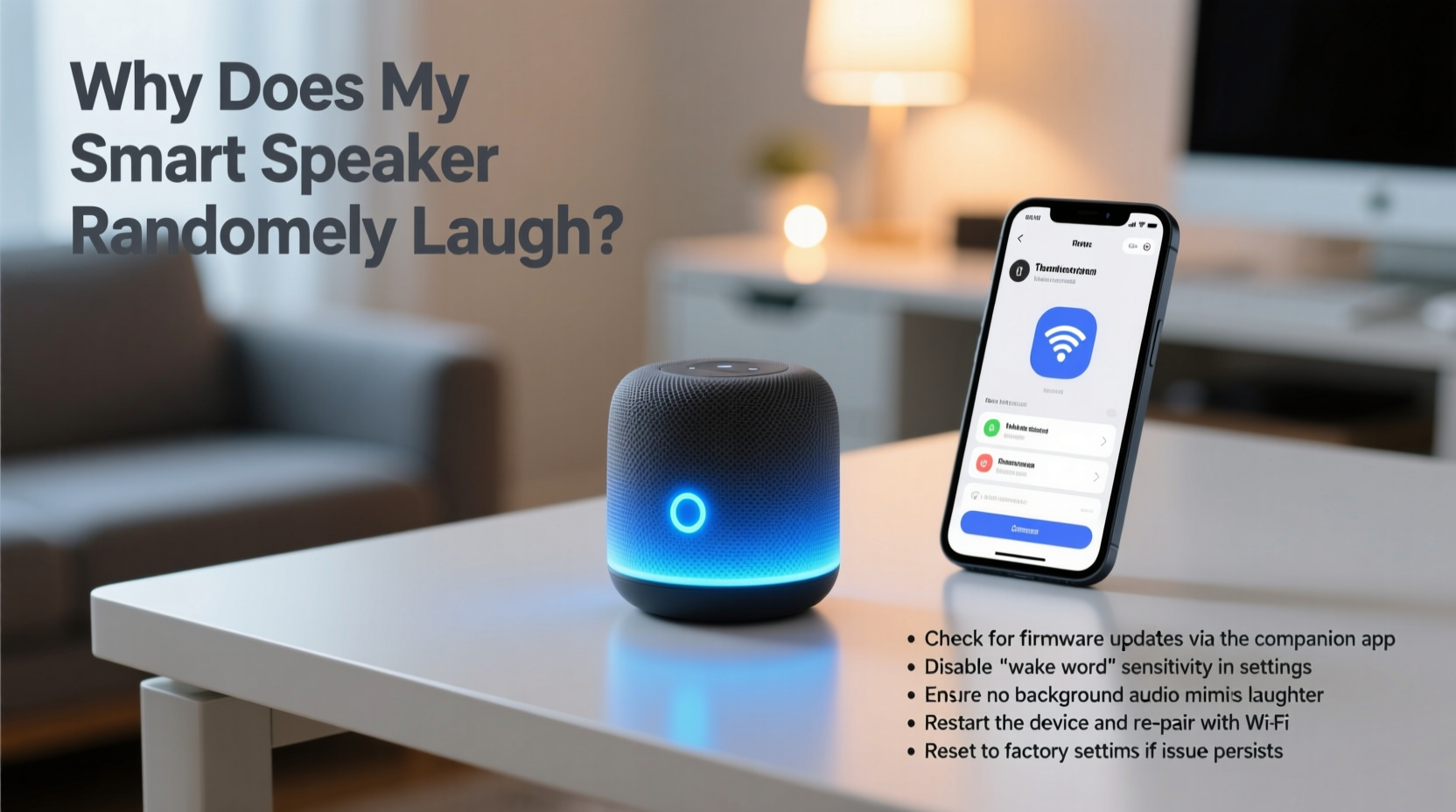 why does my smart speaker randomly laugh troubleshooting tips