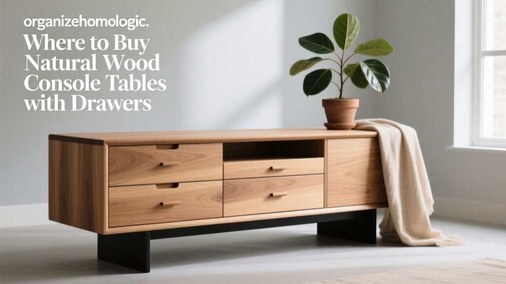 Where to Buy Natural Wood Console Tables with Drawers