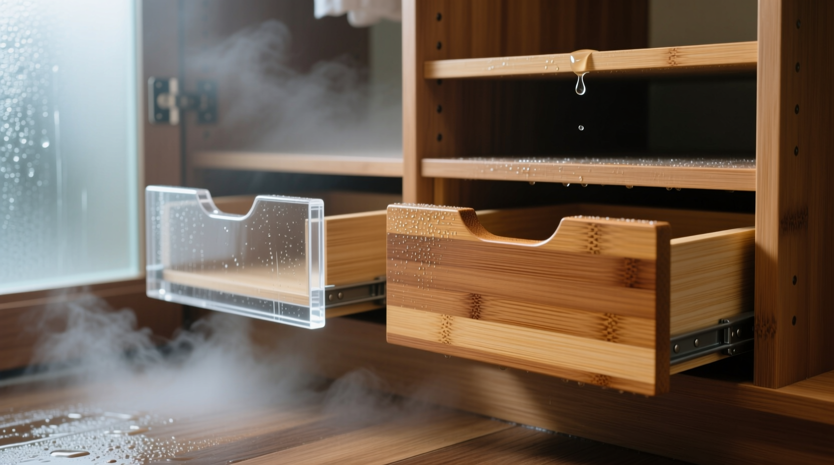 closet organization tips acrylic vs bamboo moisture resistance