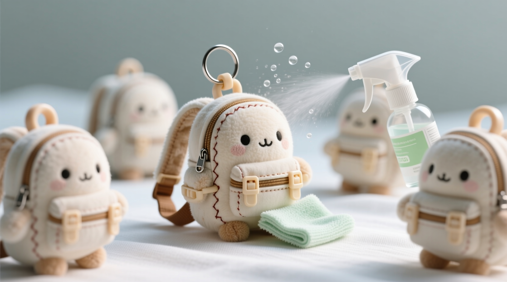 how to clean plushie backpack charms safely