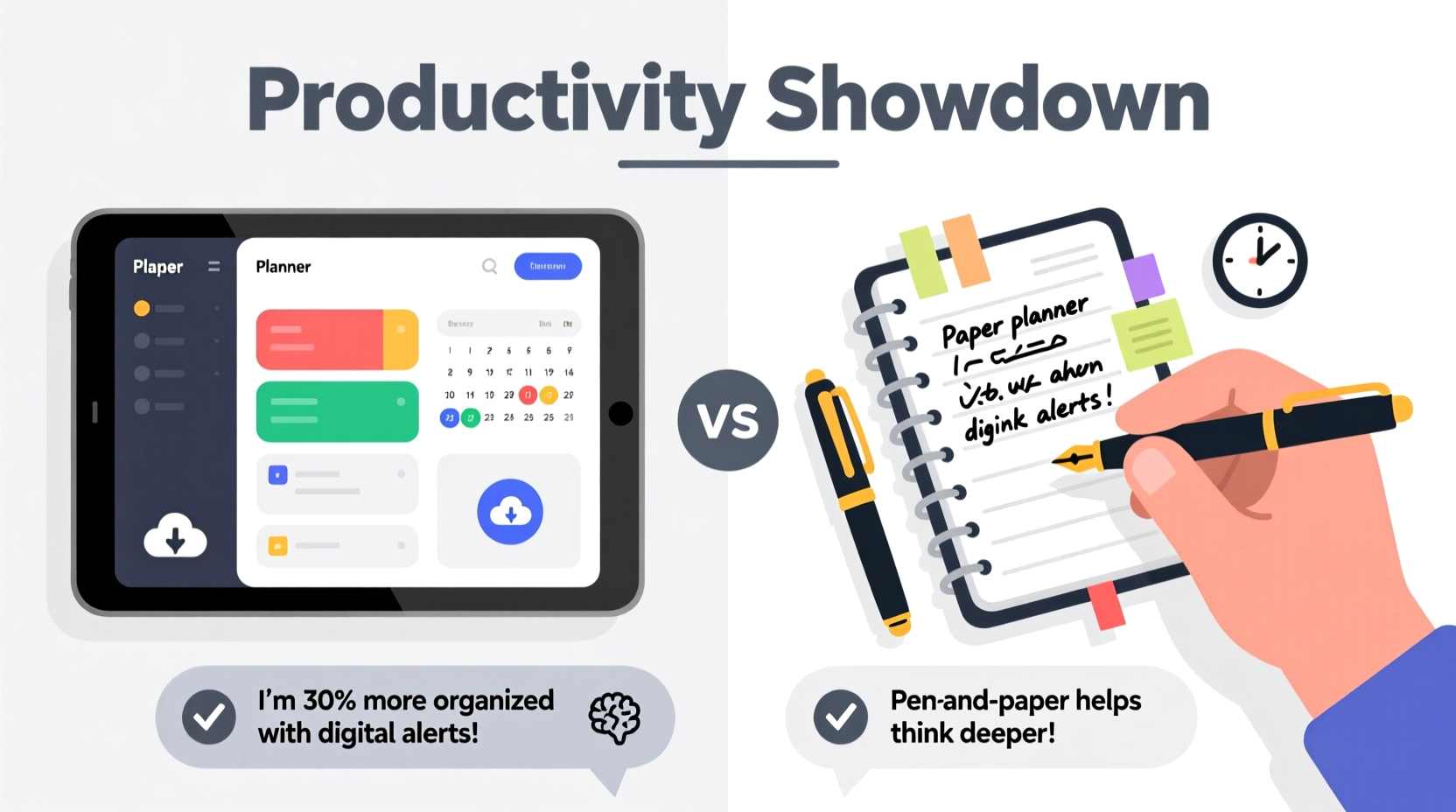 digital planner vs paper planner productivity compared by users