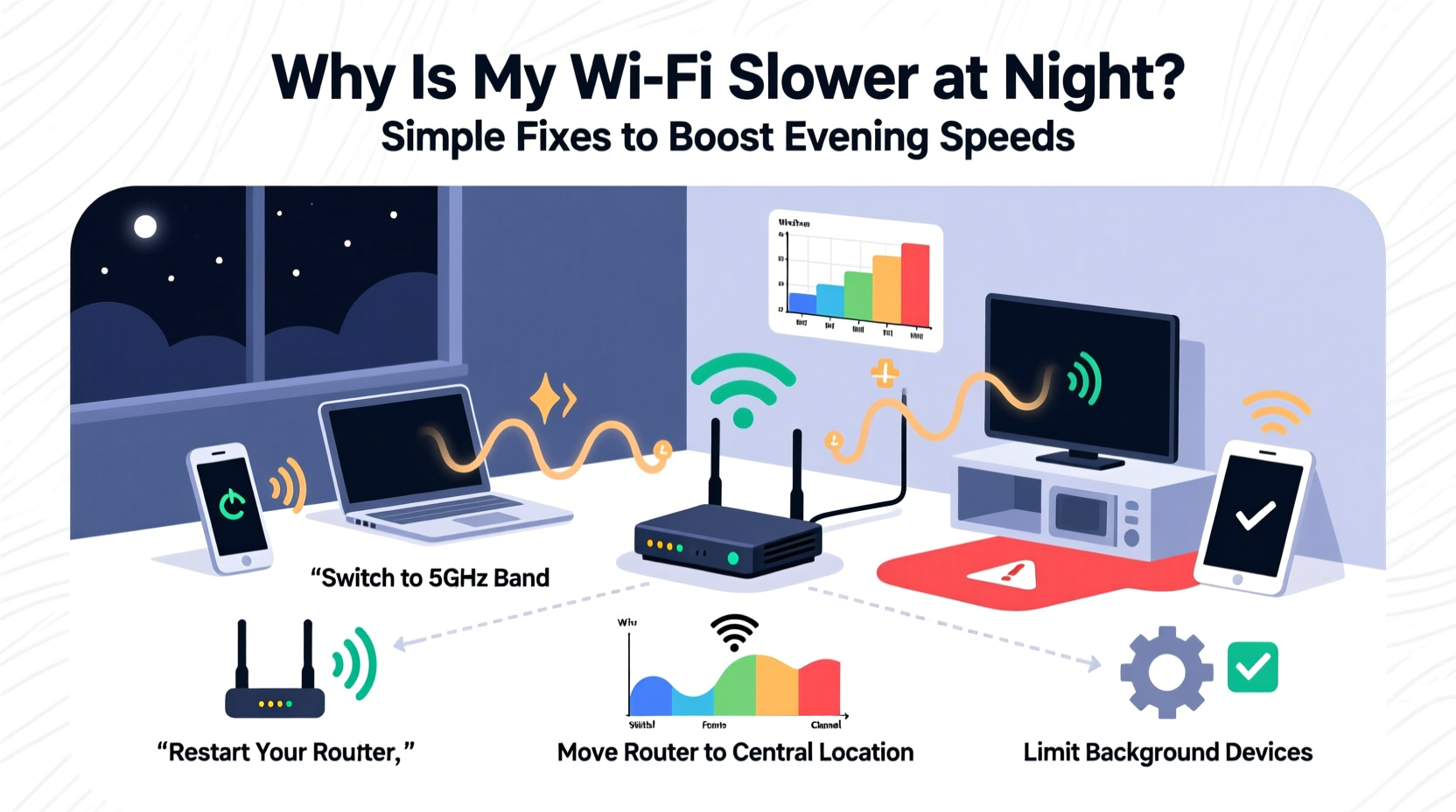 why is my wifi slower at night simple fixes to boost evening internet speeds
