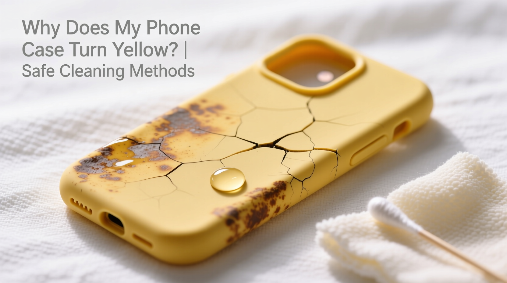 why does my phone case turn yellow and how to clean it safely
