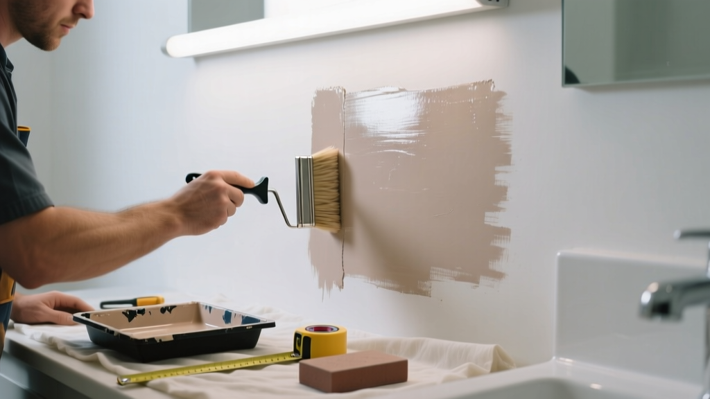 Fix Paint Sheen Mismatch in Bathroom Walls
