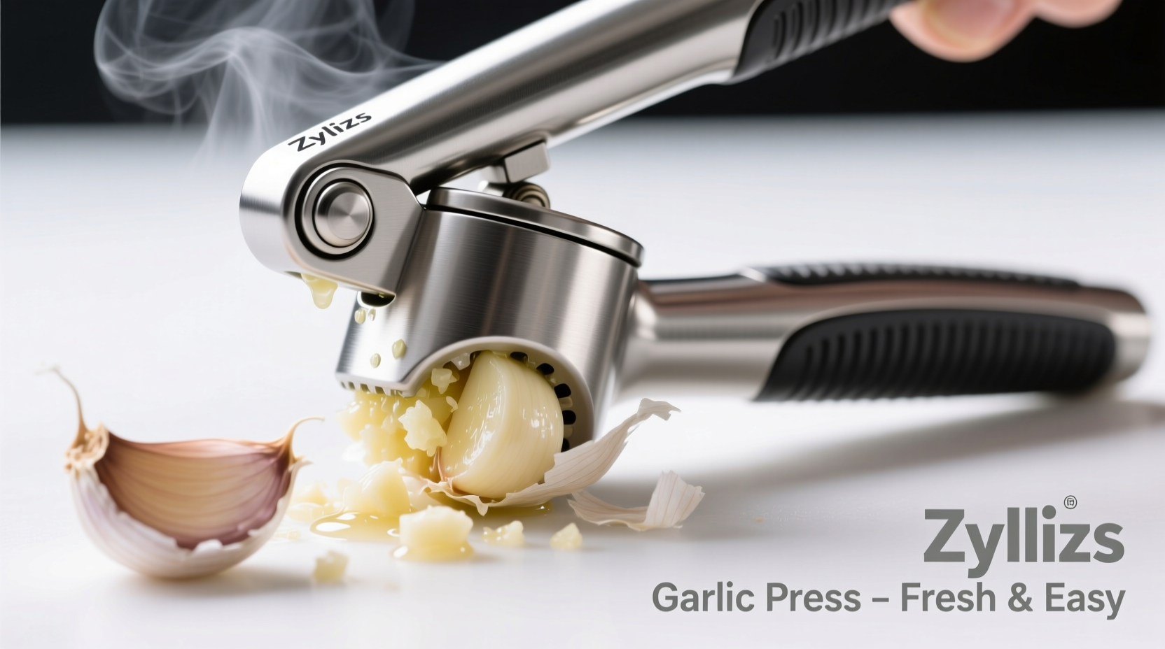 Zyliss Knoblauchpresse in Verwendung