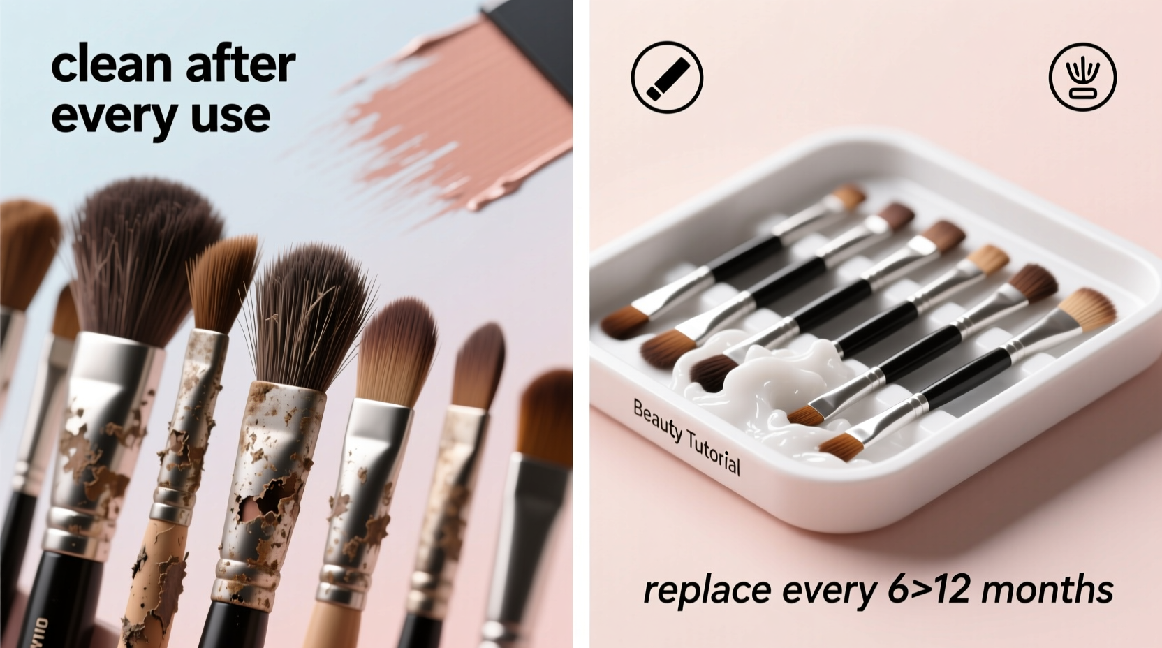 how to tell if your makeup brushes need replacing and how often to clean them