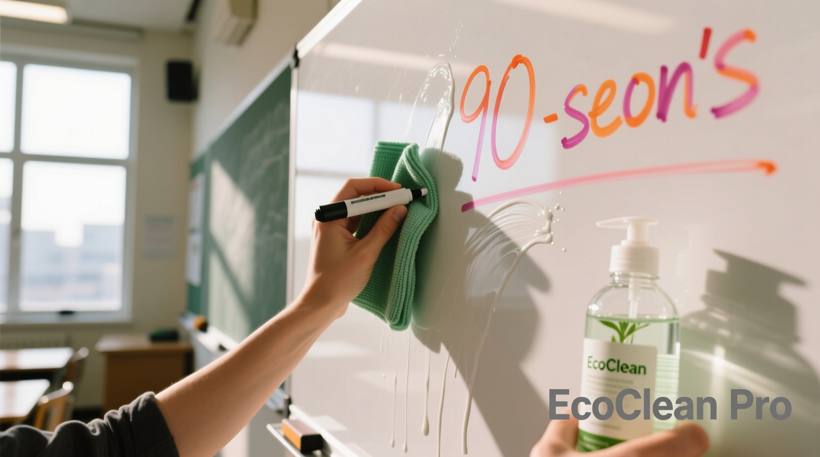 eco friendly whiteboard cleaning with coconut milk