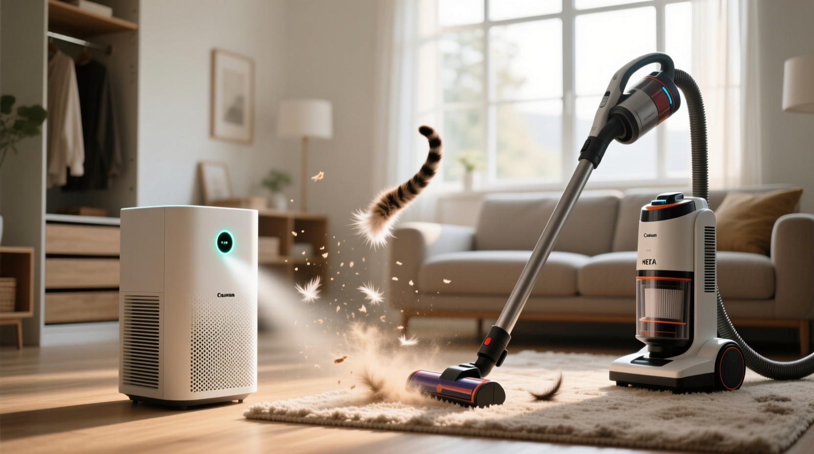 closet air purifier vs vacuum for pet hair