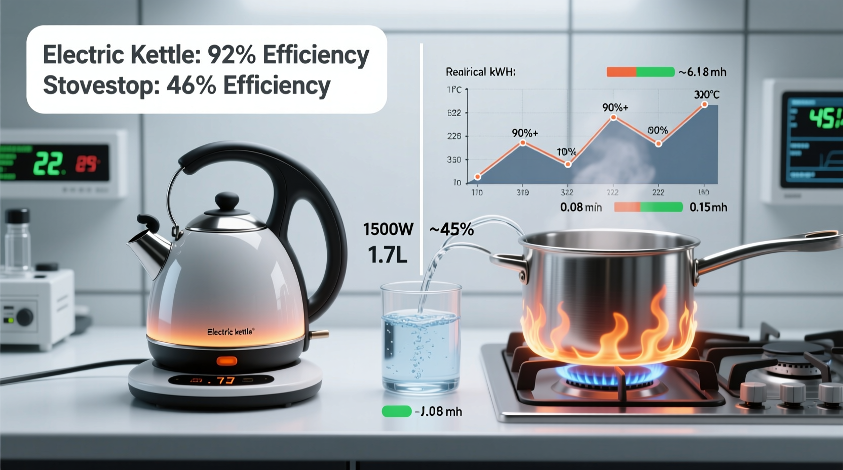 are electric kettles more energy efficient than stovetop tested with real data