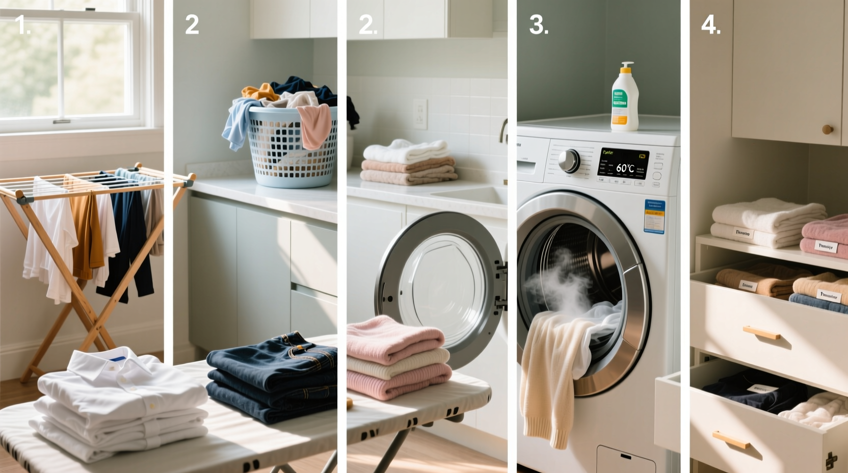 a step by step guide to catching up on laundry