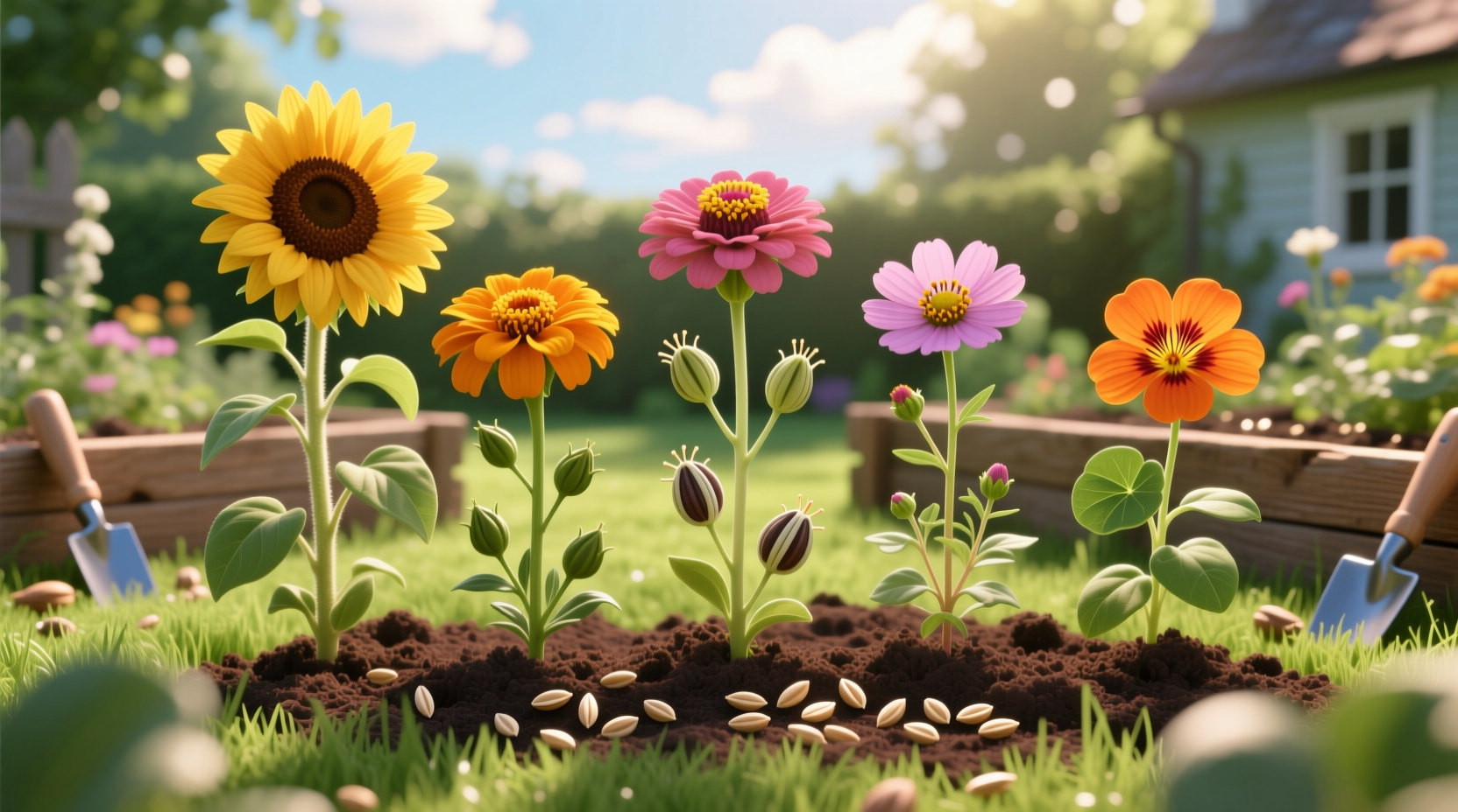 easiest flowers to grow from seed