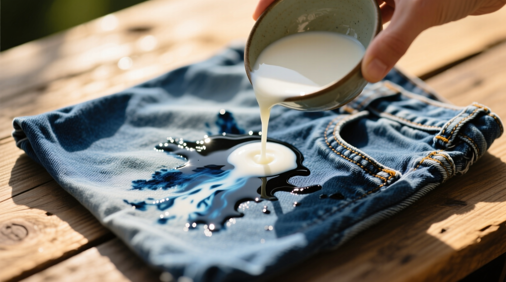 eco friendly ink stain removal on denim