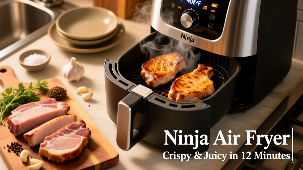 Frozen Pork Chops in Ninja Air Fryer: Crispy & Juicy