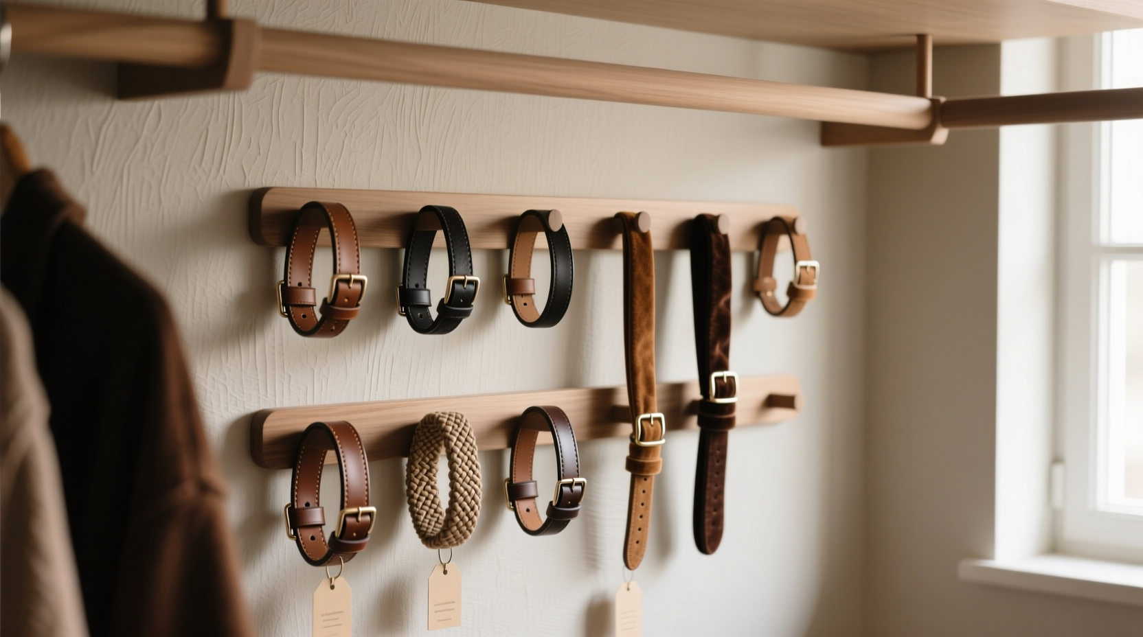 closet organization tips pet collar display done right