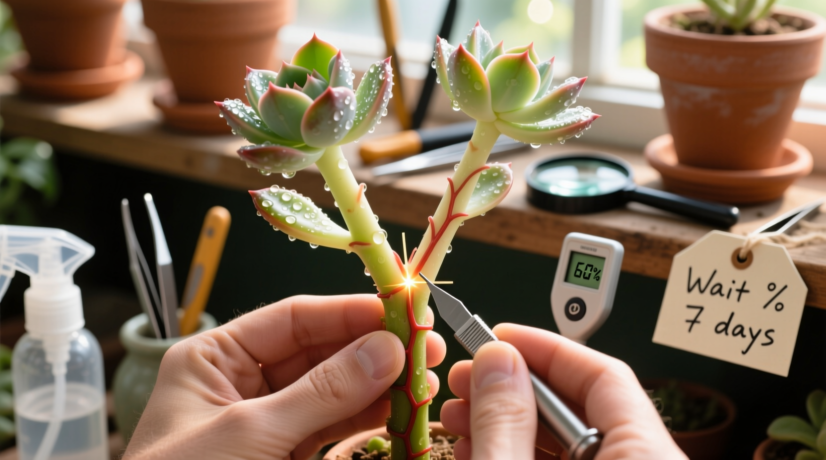 Succulent Grafting for Living Art