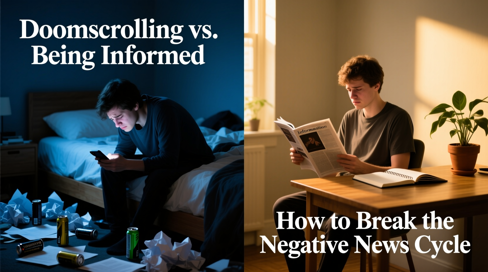 doomscrolling vs being informed how to stop the negative news cycle