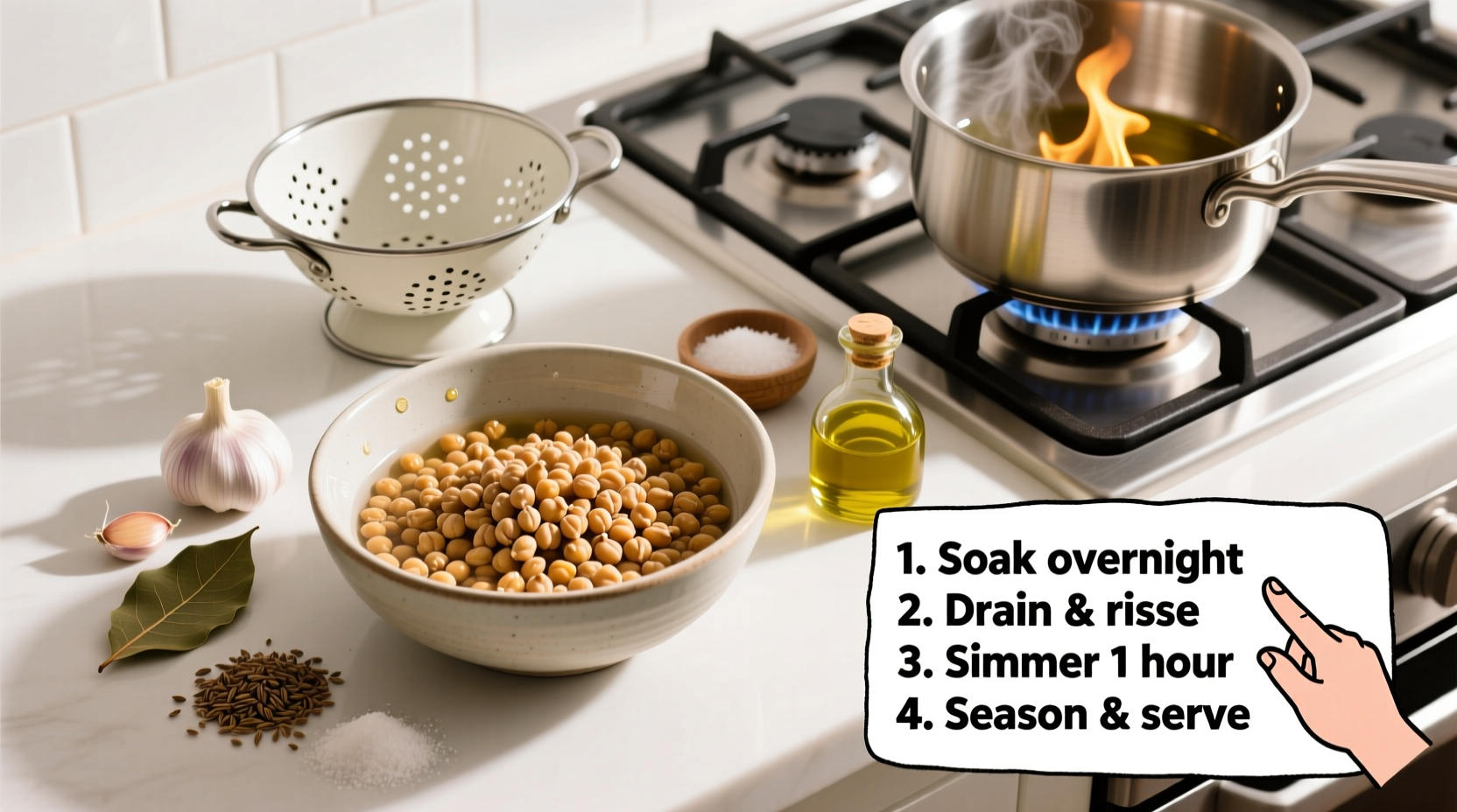 how to cook chick peas