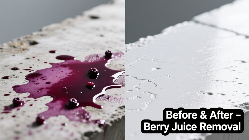 How to Remove Berry Juice from Concrete Surfaces