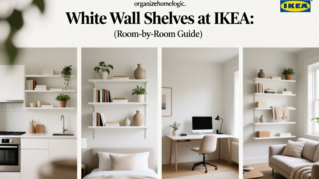 White Wall Shelves at IKEA: Room-by-Room Guide