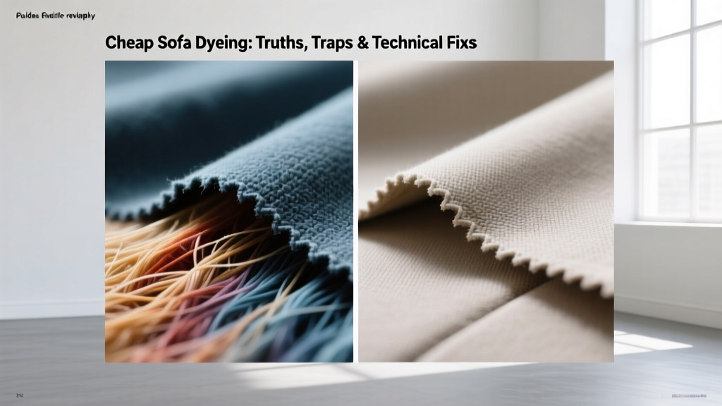 Cheap Sofa Dyeing: Truths, Traps & Technical Fixes