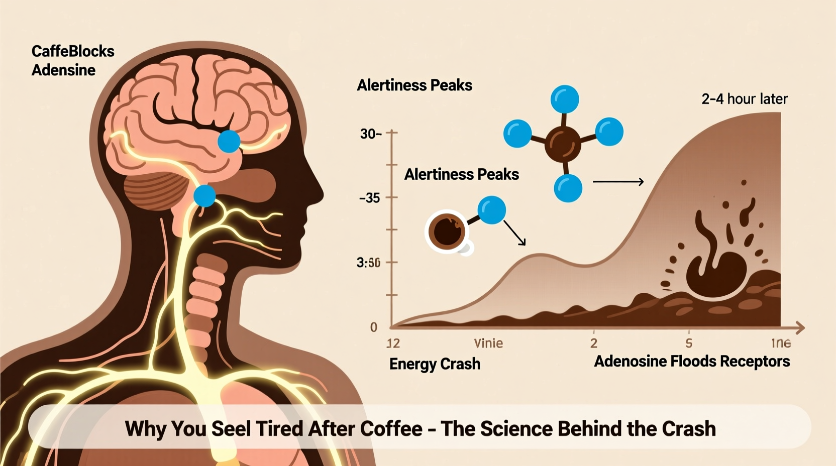 why do i feel more tired after drinking coffee science behind caffeine crashes