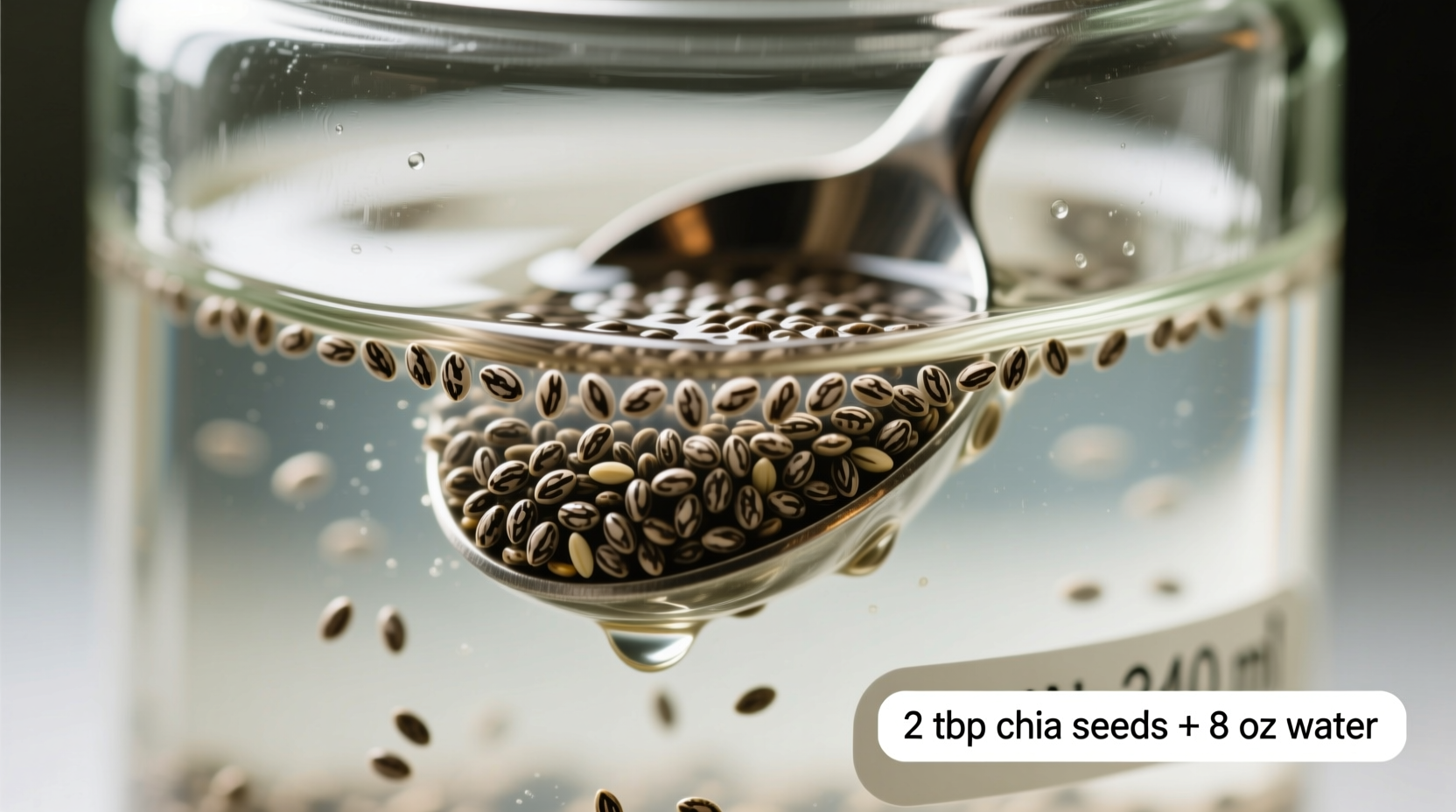 how much chia seeds in water