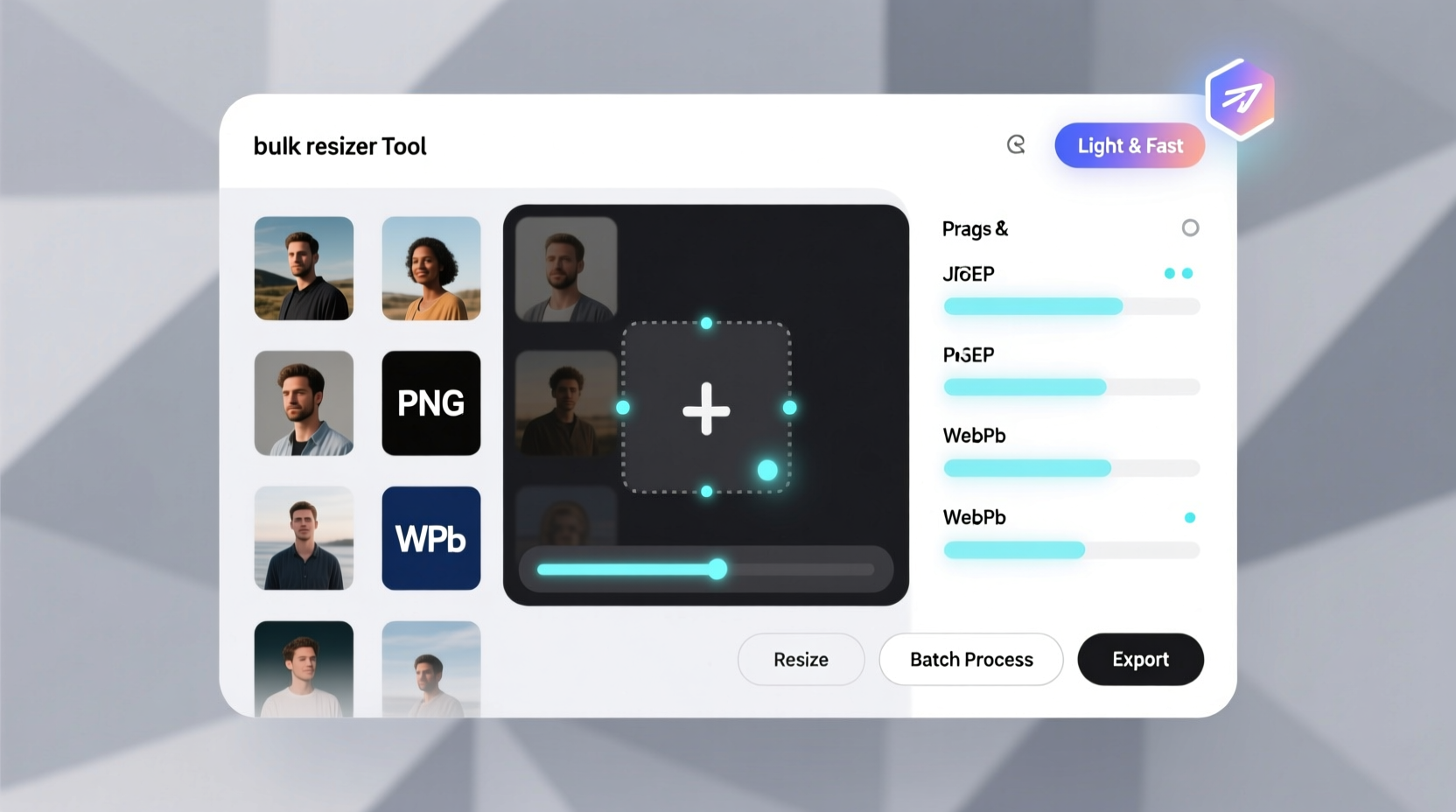 bulk image resizer is light and quick on photo processi